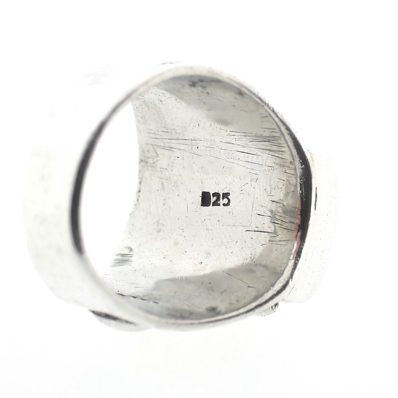 Image 6 of Silver floral fantasy ring with amethyst