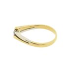 Image 7 of Two-tone gold solitaire ring with 0.08 ct. diamond | Diamonde