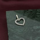 Image 2 of White gold heart pendant with zirconia