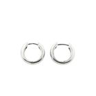 Image 5 of White gold hinged hoop earrings Ø 14.7 mm