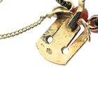 Image 6 of Antique red coral beaded bracelet with gold decorative clasp.