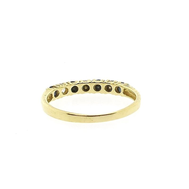 Image 4 of Gold ring with sapphire and zirconia