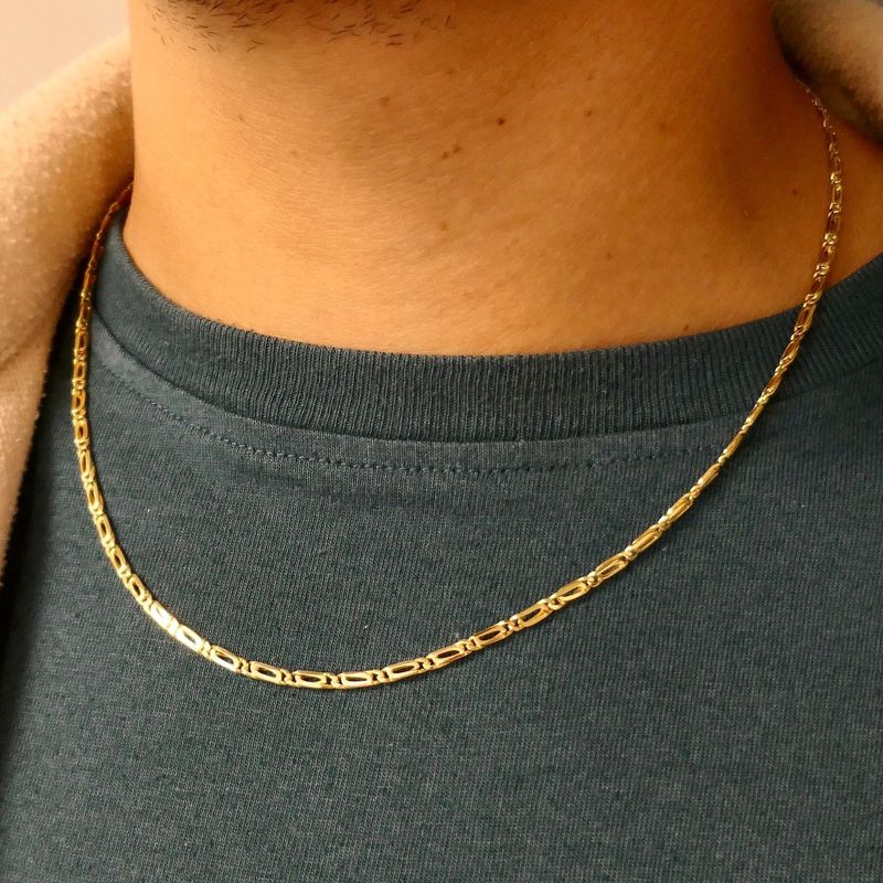 Afbeelding 8 van Gouden valkenoog schakelketting