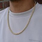 Afbeelding 8 van Gouden gedraaide schakelketting | 60 cm