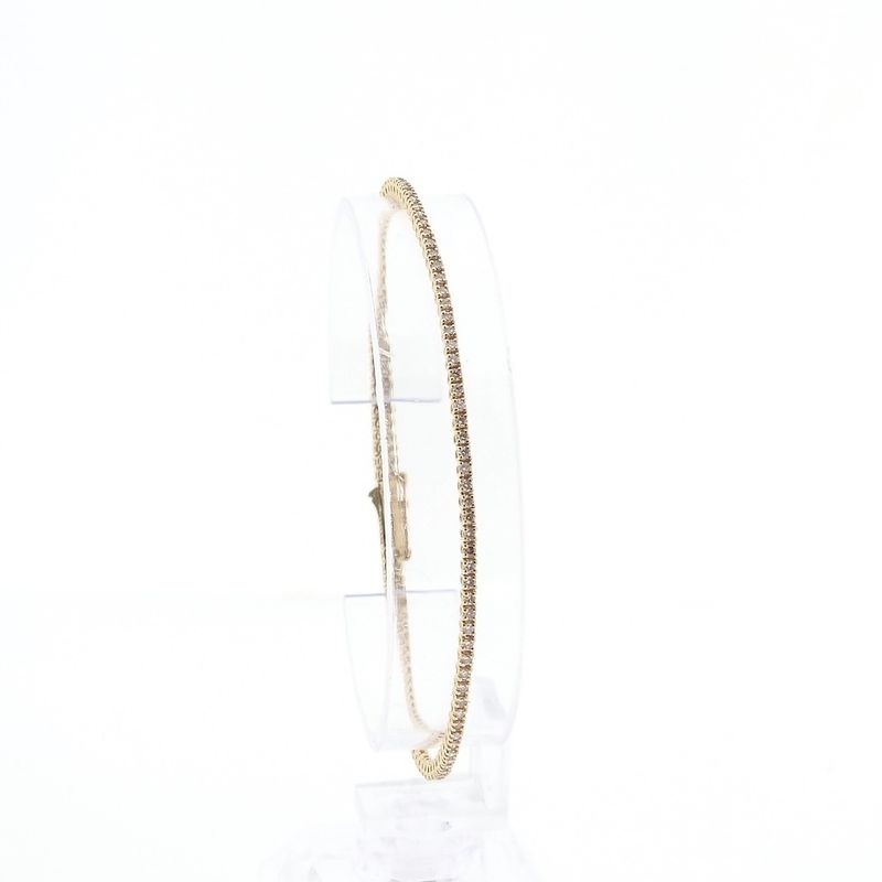 Image 1 of Rose gold bracelet with diamonds; 1.08 ct. | 18 cm