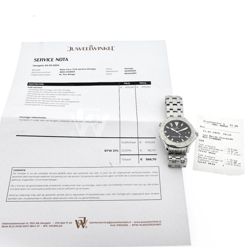 Image 16 of Omega Seamaster 300m 'America's Cup' 2533.50.00; Automatic men's diving watch