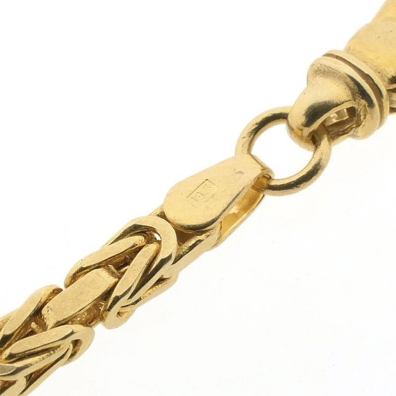 Image 9 of Gold square king chain | 61.5 cm