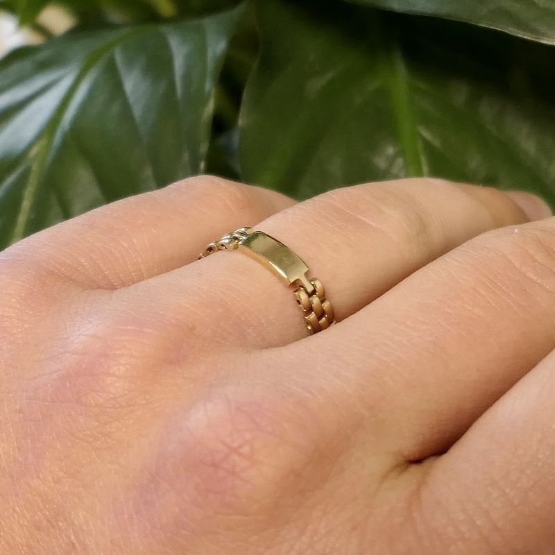 Image 11 of Golden Bismarck link ring