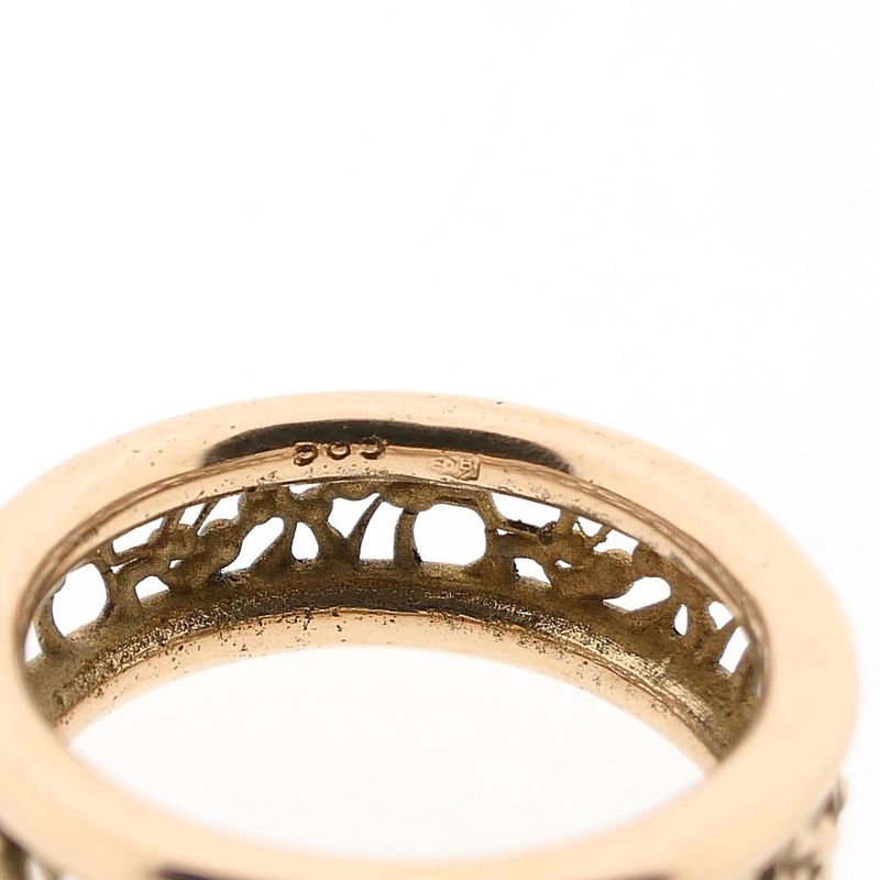 Image 6 of Vintage Gold Ring with Geometric Pattern