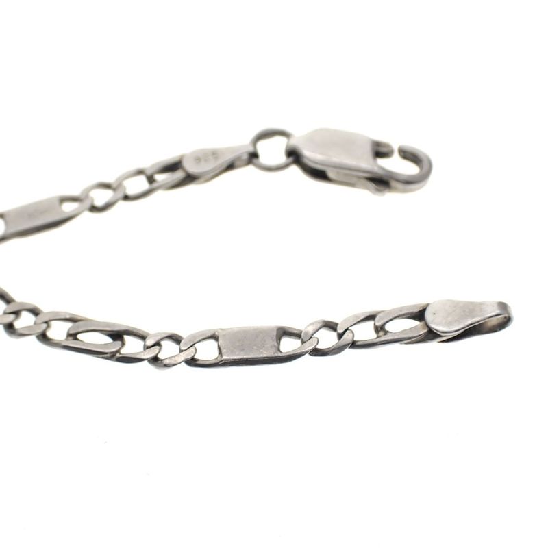 Image 4 of Silver men's bracelet with closed Figaro links | 20.5 cm