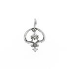 Image 1 of White gold pendant with 0.04 ct diamond.