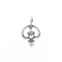 White gold pendant with 0.04 ct diamond.