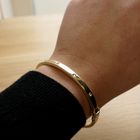 Image 2 of Gold slave bracelet with diamonds; Size S/M
