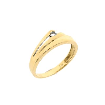 Image 1 of Gold ring with zirconia
