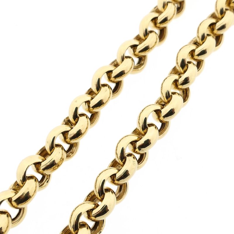 Afbeelding 7 van Gouden jasseronschakel collier | 46 cm