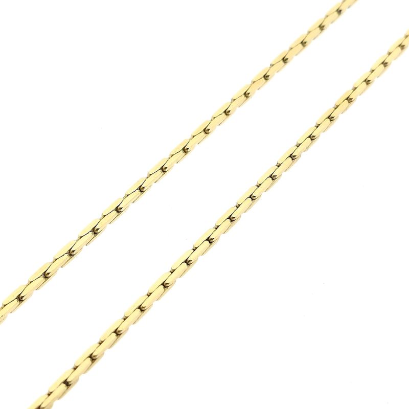 Image 9 of 18K Yellow Gold Cardano Link Necklace with Sapphire & Diamonds