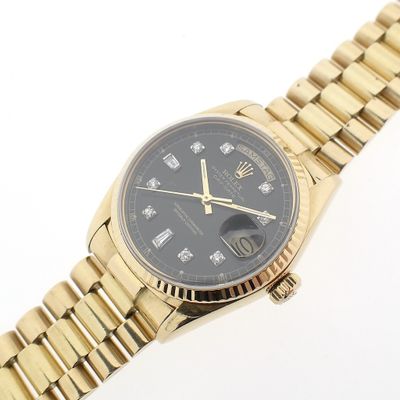 Image 1 of Rolex Day-Date 18038; 18k men's watch on President strap