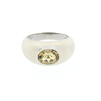 Image 2 of 18 carat white gold ring with citrine