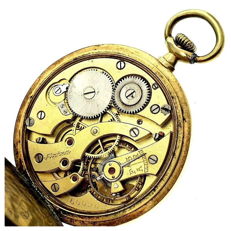 Image 2 of Alpina pocket watch; 14k gold