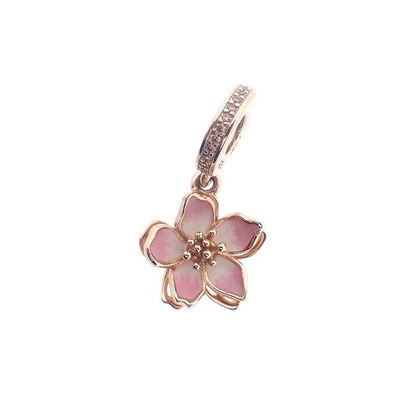 Image 4 of Pandora Moments dangling charm; Rose gold plated; Hanging Daisy