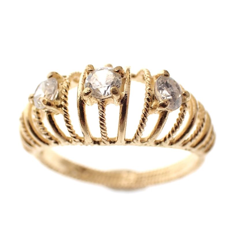 Image 3 of 18-karat gold ring with zirconia | Fantasy design
