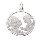 Image 1 of Silver pendant; Mother and child
