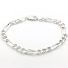 Image 1 of Silver Figaro link bracelet; Men | 21 cm
