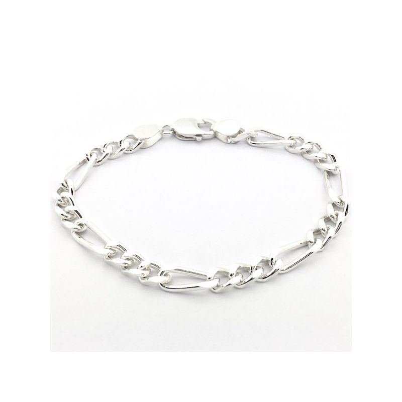 Image 1 of Silver Figaro link bracelet; Men | 21 cm