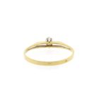Image 4 of Gold solitaire ring with diamond; 0.03 ct.