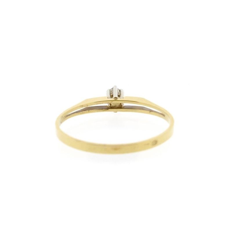 Image 4 of Gold solitaire ring with diamond; 0.03 ct.