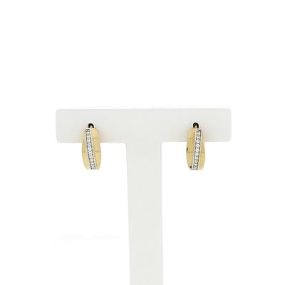 Image 1 of Gold earrings with zirconia | Ø 14.5 mm