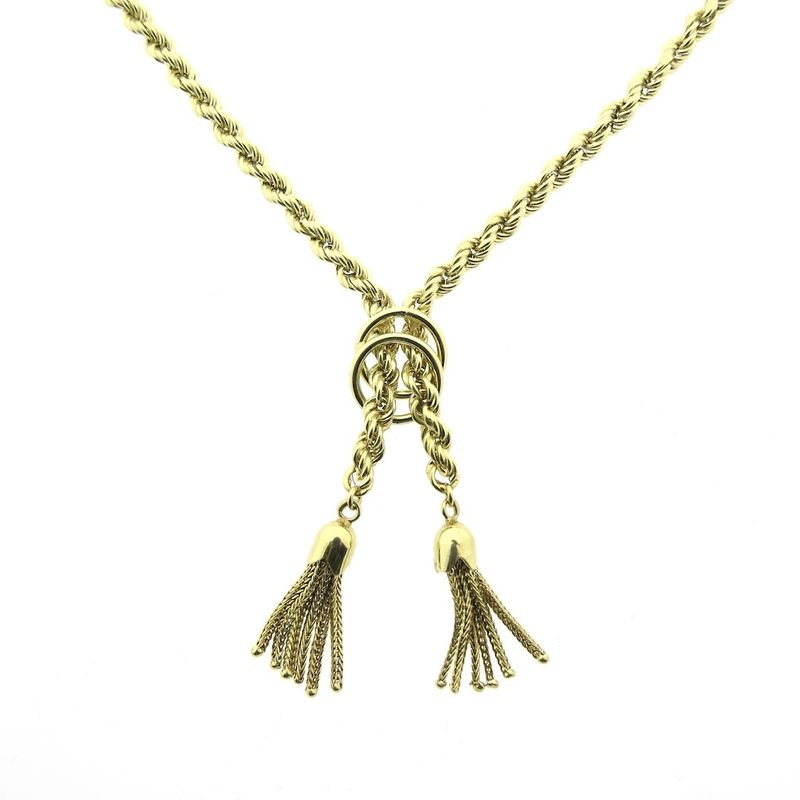 Image 4 of Golden twisted link chain.