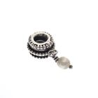 Image 1 of Pandora charm; Silver; Hanging Pearl