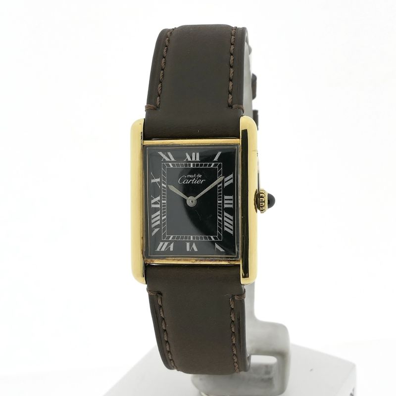 Image 1 of Cartier Tank Vermeil 'Large'; Vintage mechanical watch