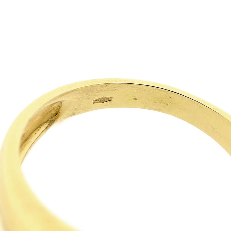 Image 8 of 18 Karat Bicolor Gold Solitaire Ring with Diamond; 0.08 ct.