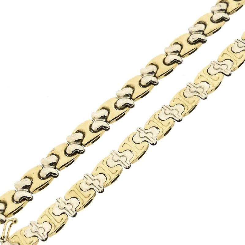 Image 8 of Two-tone gold fantasy link necklace