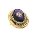 Image 4 of Gold brooch with amethyst and zirconia