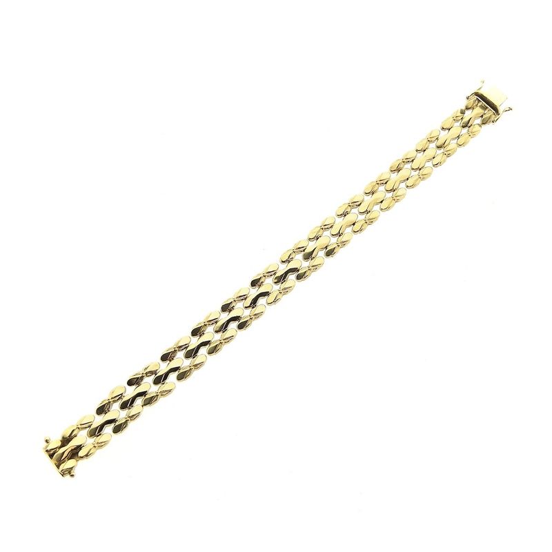 Image 7 of Gold Bismarck link bracelet; 19.5 cm