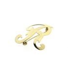 Image 3 of Gold letter brooch; letter R