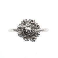 Silver ring with Zeeland button