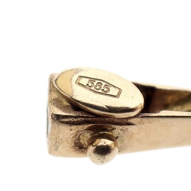 Image 5 of Two-tone gold fantasy link bracelet with zirconia.