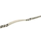 Image 7 of Silver robust gourmet link bracelet with engraving plate | 20 cm