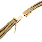 Image 6 of Tricolor Gold Omega Link Necklace