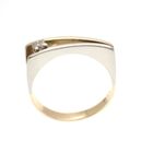 Image 3 of Two-tone gold solitaire ring with diamond; 0.10 ct.