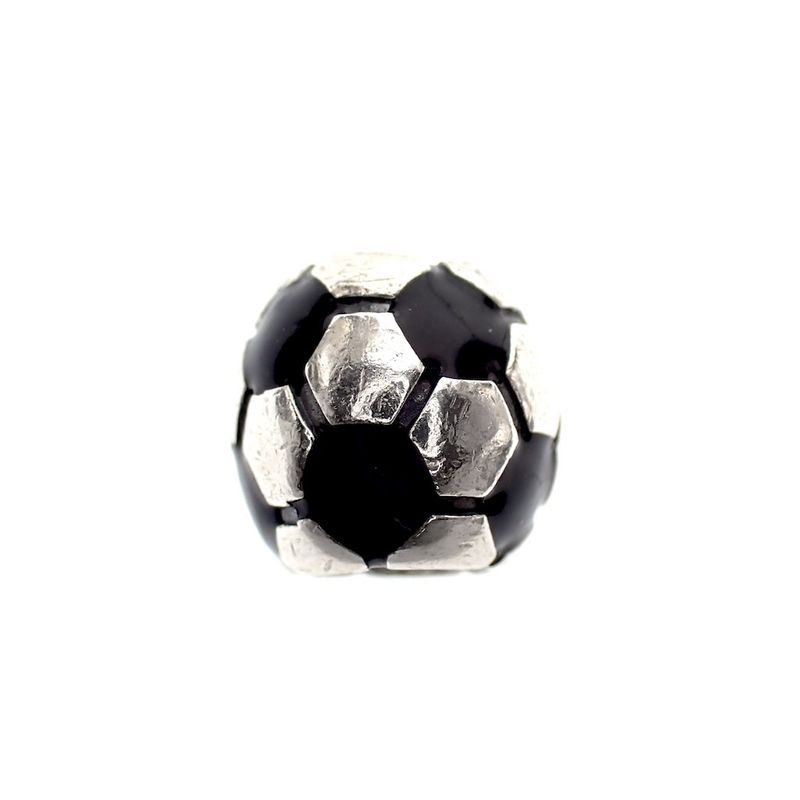 Image 3 of Pandora charm; Silver; Football