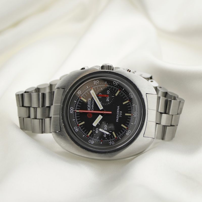 Image 11 of Roamer Pasadena 733; Vintage chronograaf heren horloge