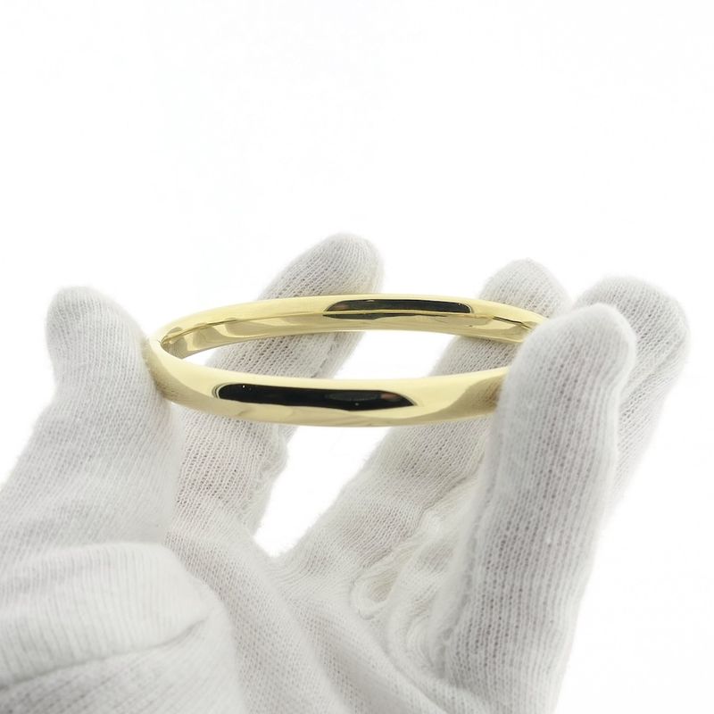 Image 7 of Gold smooth slave bracelet | Ø 60 mm