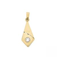Gold pendant with diamond; 0.17 ct.