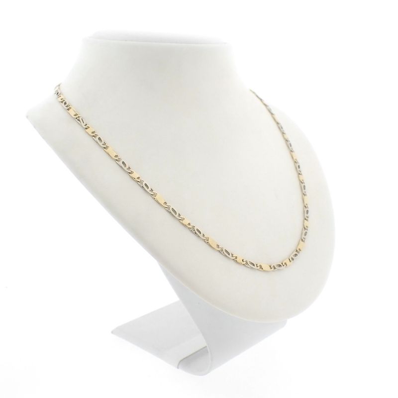 Image 3 of Two-tone gold Figaro link chain