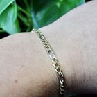 Image 2 of 18 ct. Bicolor gold Figaro bracelet | 19.5 cm